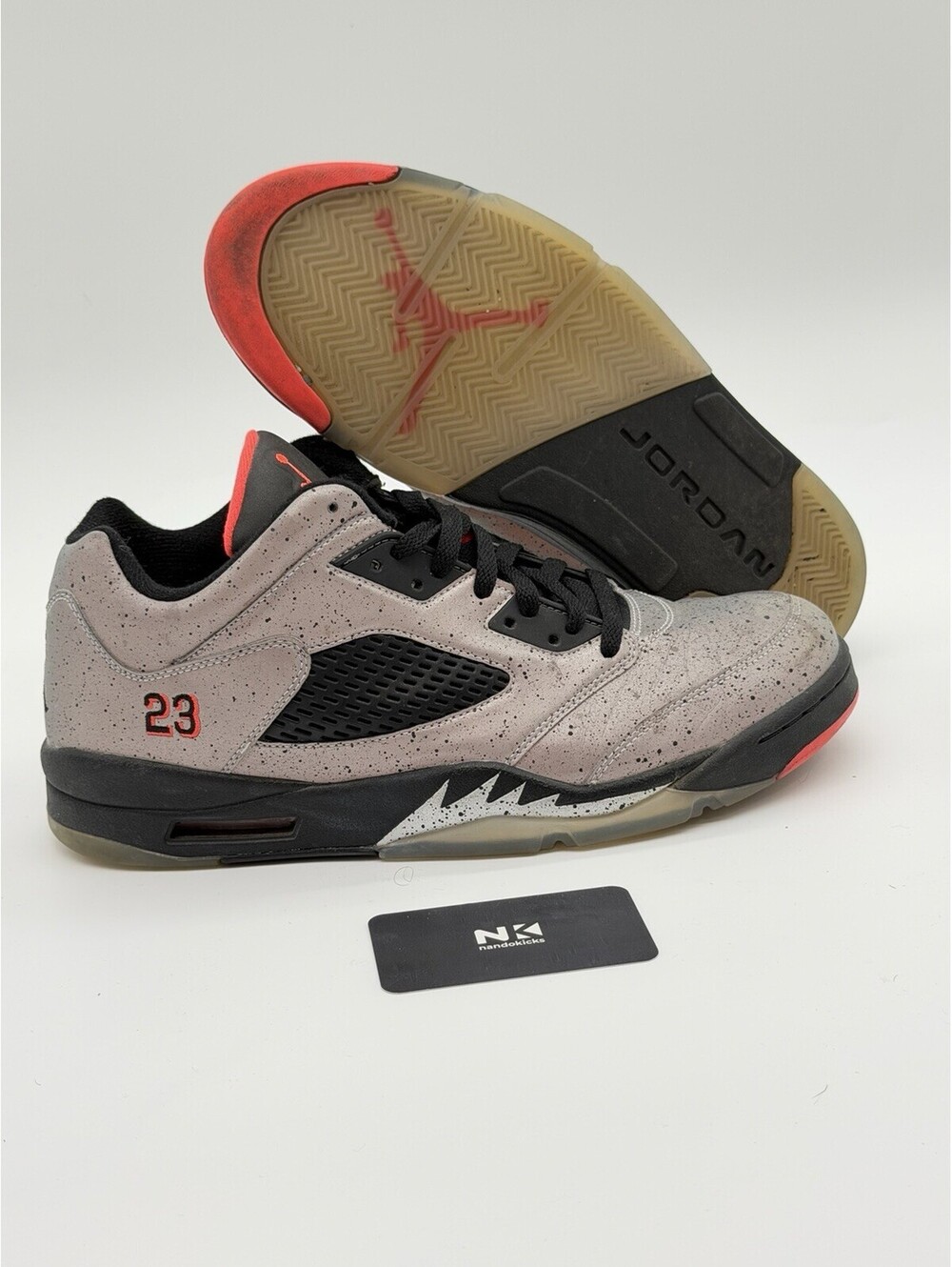Jordan Air Jordan 5 Retro Low Neymar Silver Black Red 846315-025 2016 sz 11.5M